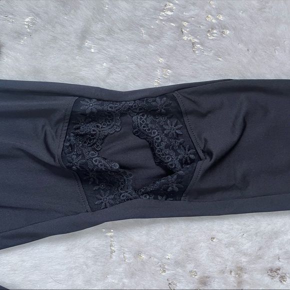 Open Knee Lace Trimmed Leggings💗 - Picture 3 of 8